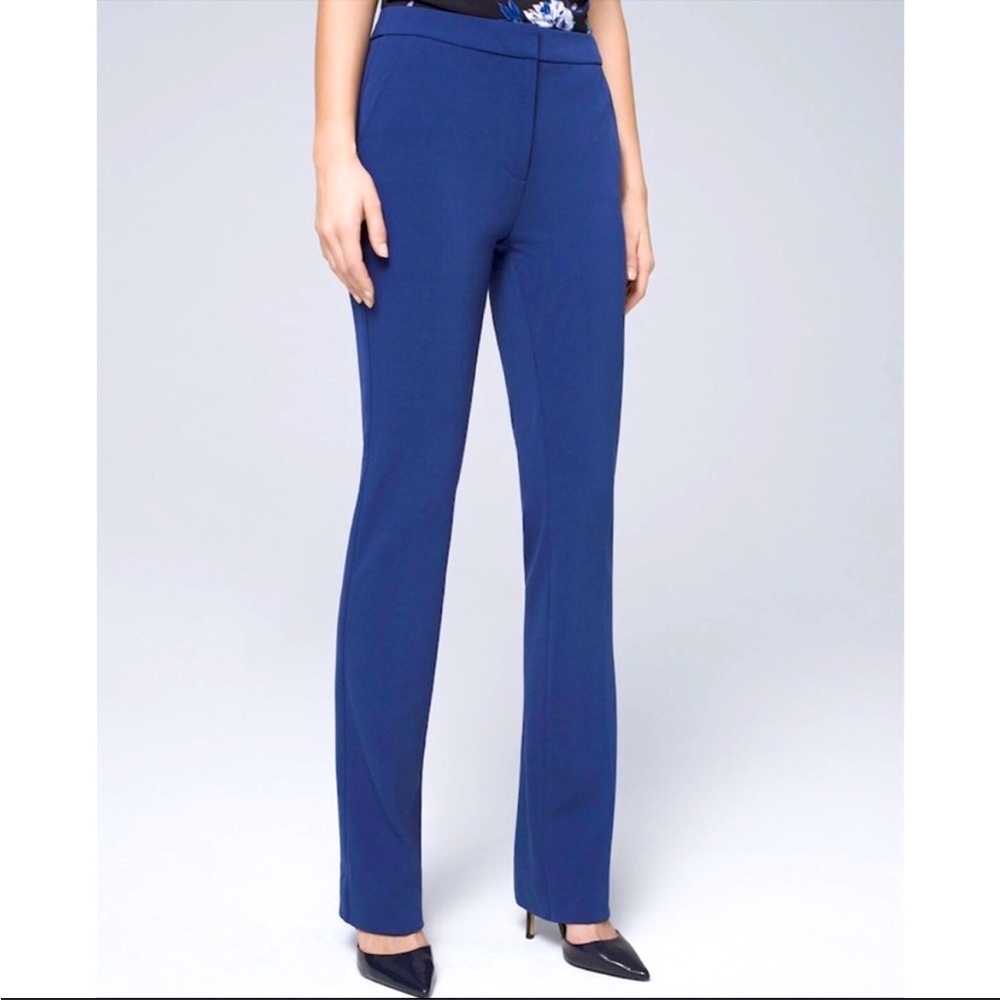 White House Black Market the slim  Blue Straight Leg Pants